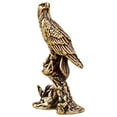 thumbnail image 2 of DOLITY Brass Eagle Statue Bird Desktop Home Garden Home Decor Lawn Lifelike Decorations, 2 of 9