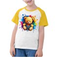 thumbnail image 4 of RXIRUCGD 2025 Vêtements d'Été pour Enfants Tout-Petits Garçons Filles Mode Mignon Col Rond Imprimé Manches Courtes Haut, 4 of 7