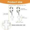 thumbnail image 3 of Avaner Hoop Hinged Dangle Cross Earrings Unisex Punk Earrings Hoop Earring and Stud Earring for Men and Women, 3 of 10