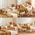 thumbnail image 2 of Sofa Pillow Case Thanksgiving Decoration With Pumpkin Maples Embroidered Pattern Soft Living Room Cushion Cover, 2 of 20