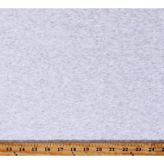 Sweatshirt Fleece Pale Heather Gray 58" Wide Premium Cotton Fleece Fabric by the Yard (3036S-5F)