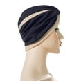 thumbnail image 4 of Womens Fashion Elastic Solid Color Comfortable Cap Beaded Large Cap for Women, 4 of 4