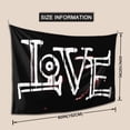 thumbnail image 3 of Love Lettering Tapestry, Graffiti Writing Texture Wall Hanging Tapestries Dorm Room Home Decor, 60" x 40", 3 of 7