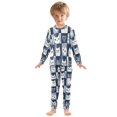 thumbnail image 6 of FORMRS Long Sleeve Top and Pants Pajama Set for Niños 2-Piece Sleepwear, Sizes 18M-8Y, Blue Cats and Hearts, 6 of 6