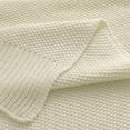 thumbnail image 7 of Unique Bargains 100% Cotton Knit Throw Blanket for Bed Sofa, Beige, Standard Throw, 7 of 7