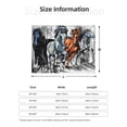 thumbnail image 5 of Rateoe Four Running Horses Pattern Flannel Throw Blanket, Ultra-soft Blanket for Bed, Couch, Car, Hypoallergenic Anti-pilling blanket-, 5 of 6