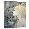 thumbnail image 2 of Designart "Golden Silhouette Profile II" Fashion Woman Metal Art Print, 2 of 5