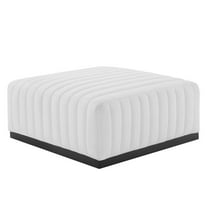 Modular Ottoman Accent Chair, White Black, Fabric, French Living Lounge Cafe Lobby Hospitality Restaurant, Modern Contemporary HB33766