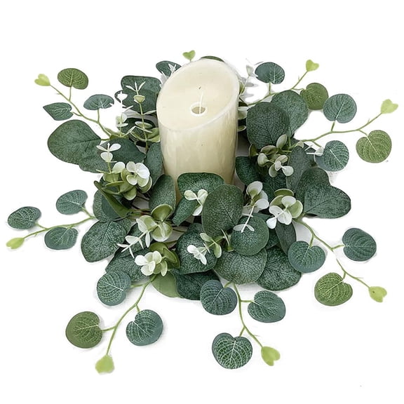 Giaone Christmas Candle Garlands Simulation Candle Garlands Wreath Candle Holder
