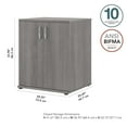 thumbnail image 2 of Universal Floor Storage Cabinet with Doors in Platinum Gray - Engineered Wood, 2 of 9