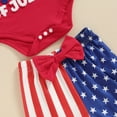 thumbnail image 6 of Okbabeha 4th Of July Baby Girl Outfit Letter Print Romper American Flag Flare Pants Fourth Of July, 6 of 8