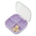 thumbnail image 6 of Unique Bargains 1 Pc Pill Case 4 Grid Portable Pill Box Purple, 6 of 6