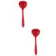 thumbnail image 1 of Cucharas de sopa de una sola pieza para el hogar, herramienta para restaurante, cucharas para revolver, de silicona, grandes, antiadherentes, color rojo, 1 of 6