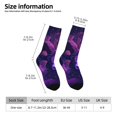 thumbnail image 2 of Fuzoiu Purple Starry Sky Antelope Print Athletic Crew Socks for Men & Women,Casual Crew Socks,Above Ankle Crew Socks for Business, Casual, 2 of 6
