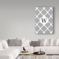 thumbnail image 3 of Trademark Fine Art 'W Gray Monogram' Canvas Art by Art Licensing Studio, 3 of 3