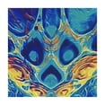 thumbnail image 4 of HAOXIT  Tablecloth Square ,Rustic Colorful Bohemian Polyester Circle Table Cloth,Wrinkle Stain Resistant Washable Table Cover for Kitchen Dining Room Holiday Party Picnic Patio 46*46, 4 of 8
