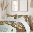 thumbnail image 6 of Ambesonne Autumn Duvet Cover Sets, Deciduous Oak Leaves, 2-Queen, Umber Redwood, 6 of 7