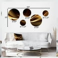 thumbnail image 4 of Designart "Modern Opulence Gold Sofa I" Modern Waves Metal Wall Art Set of 5 Piece, 4 of 5