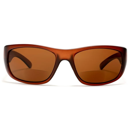 Brando Brenda Sports Bi-Focal Sun Readers Outdoor Comfort Sunglasses Brown - 1.5 / Brown