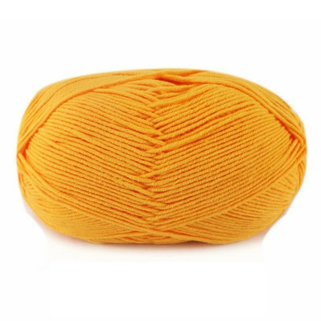 Bewildely Hilo para tejer hilo de tejer multicolor suéter bufanda guantes ropa de bebé suministros para el hogar hilos artes duraderas 4 capas Artesanía 60 amarillo brillante