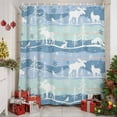 thumbnail image 3 of Blue Christmas Shower Curtain, Xmas Elk Snowflake Tree Waterproof Fabric Shower Curtains with 12 Hooks, Bathroom Curtain Set for Bathroom Accessories Decor, 36 x 78 Inches, 3 of 9