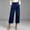 Pants-Dark Blue, variant on Wrap Front Denim Culottes Pants for Women Wide Leg Cropped Jeans Casual High Rise Trousers with Pockets for Streetwear and Summer Everyday Fashion Blue XXL