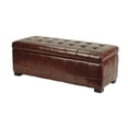 thumbnail image 1 of Safavieh Grand Banc de Rangement en Hêtre Manhattan en Cordovan, 1 of 5