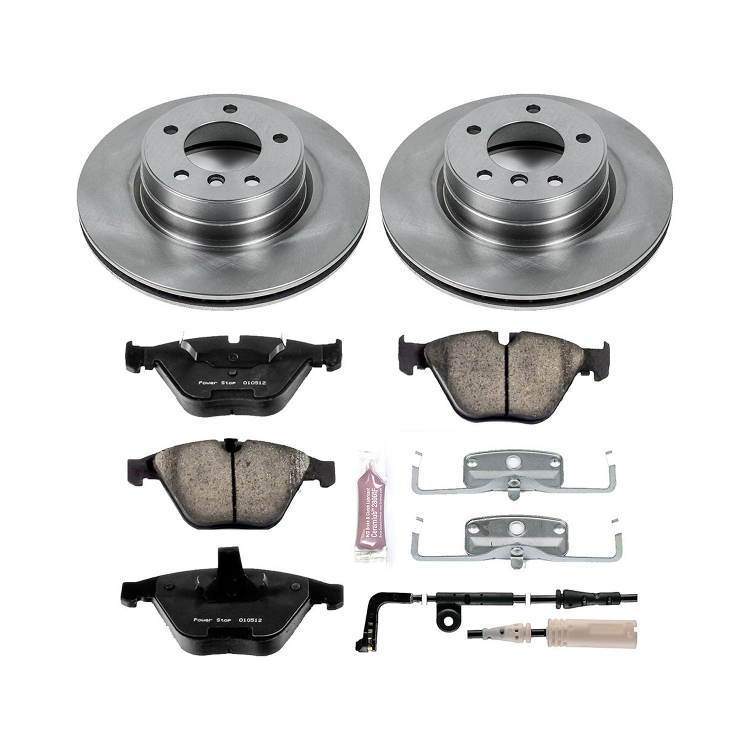 Power Stop Front Stock Replacement Brake Pad and Rotor Kit KOE5280