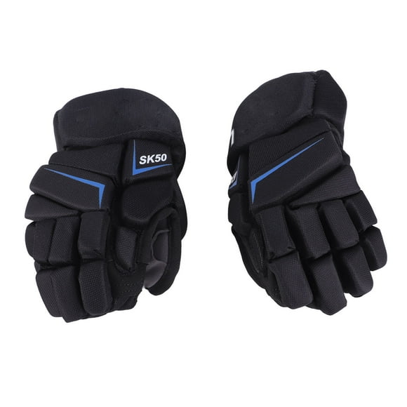 1 Pair Ice Hockey Gloves, Breathable Lacrosse Gloves Finger Protective Gloves Nylon Fabric EVA Foam Hockey Gloves Hockey Player Gloves for Hockey, Roller Hockey,