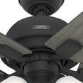 thumbnail image 3 of Restored Hunter Fan 44 inch Black Indoor Ceiling Fan with Lights and Pull Chain for Bedroom, Living Room/Family Room, Dining Room, Kitchen, Office (Refurbished), 3 of 8