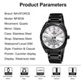 thumbnail image 3 of NAVIFORCE NF9038 Reloj de cuarzo elegante e informal para hombre, multifuncional, resistente al agua hasta 30 m, 3 of 8