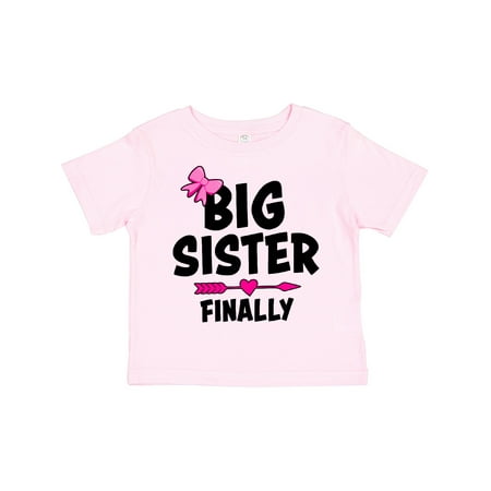 

Inktastic Big Sister Finally with Bow and Arrow Gift Toddler Toddler Girl T-Shirt