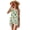 Cactus Floral, variant on Vibrant American Flag Print Girls One Piece Swimsuits Cutout Bathing Suit with Cover Up Skirt Quick Dry Beach Swimwear with Adjustable Strap, Size 11-12 Years