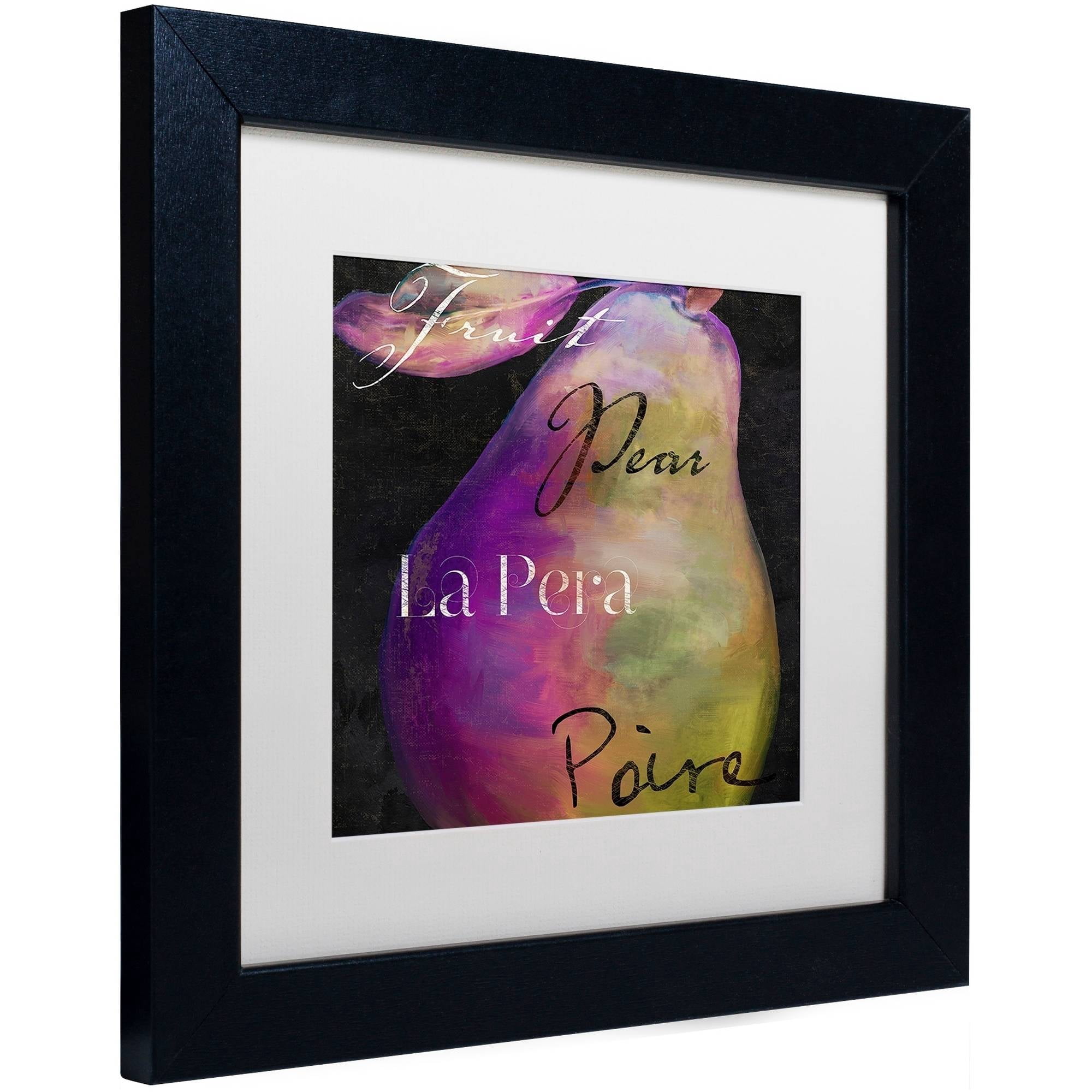 Trademark Fine Art "Painted Pear II" Canvas Art by Color Bakery White Matte, Black Frame