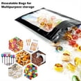 thumbnail image 3 of EASHZMFYTBF 300 Pcs Holographic Mylar Bags, 3 Size Smell Proof Bags With Clear Window Foil Pouch Bags Resealable Bags For Small Business And Food Storage, Black, 3 of 8