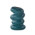 thumbnail image 2 of Vase Flower Pot Spiral Shape Flower Arrangement Container Decorative Dark Green, 2 of 8