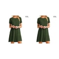 thumbnail image 3 of Qarigey Vestido de mujer con estilo Color sólido Cuello Camiseta suelta Vestidos Casa de vacaciones Viajar Ropa de playa Regalos de Type7 NO7, 3 of 6