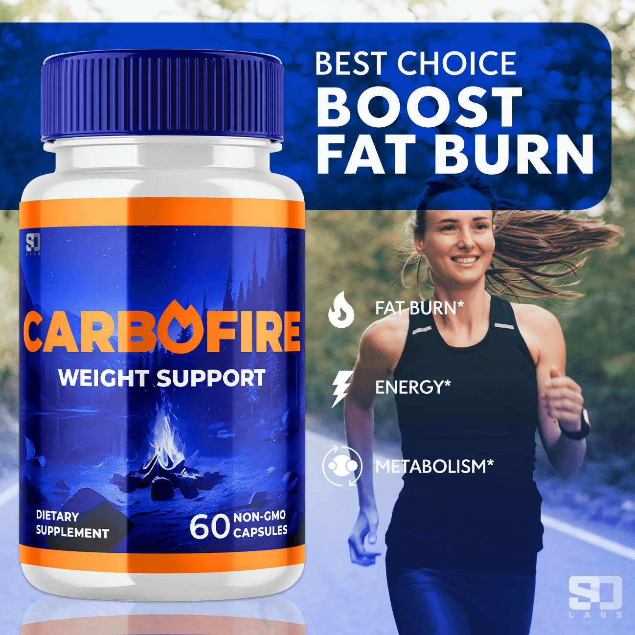 Carbofire Maximum Strength Weight Support Supplement 60 Capsules