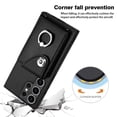 thumbnail image 5 of TECH CIRCLE For Galaxy S22 Wallet Case with Card Holder,360°Rotation Finger Ring Holder Kickstand Protective RFID Blocking PU Leather Flip Cover for Samsung Galaxy S22 6.1" 2022,Black, 5 of 7