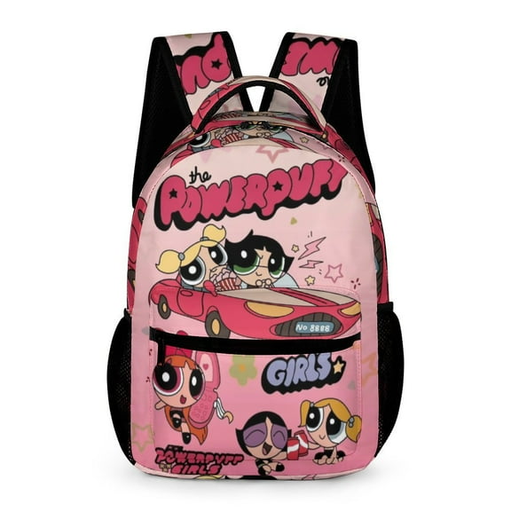 The Powerpuff Gi-rls Shoulder Backpack Casual Rucksack Bookbag Lightweight Prints Daypack