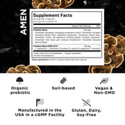 Amen SBO Probiotic, 50 Billion CFUs, Organic Prebiotics, Shelf Stable, Vegan & Non-GMO, 60 ct