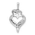 thumbnail image 3 of 14k White Gold Diamond MOM Heart Pendant PM4895, 3 of 4