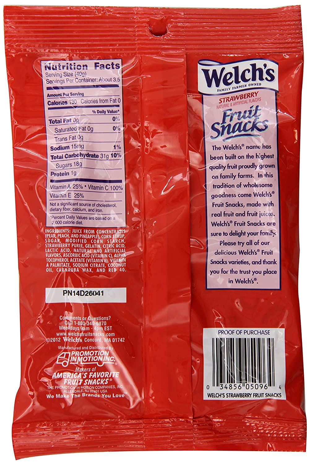 Welchs Strawberry Fruit Snacks, 5-Ounce (Pack of 12)