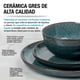 thumbnail image 5 of Vajilla de Cerámica 4 Personas 16 Pz. Casa Litus Reactive Glazing Artesanal, 5 of 9