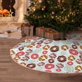 thumbnail image 4 of Salouo Colorful Donuts Christmas Tree Skirt 36" Farmhouse Christmas Decorations Snowman Xmas Tree Skirt Tree Mat for Holiday Party Decor, 4 of 8