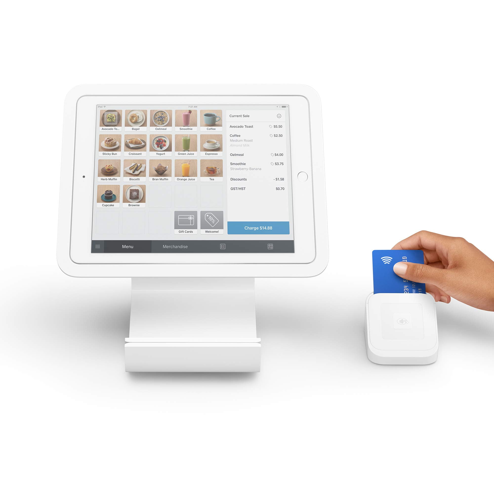 Square Stand for contactless and chip (for 9.7â€ iPads