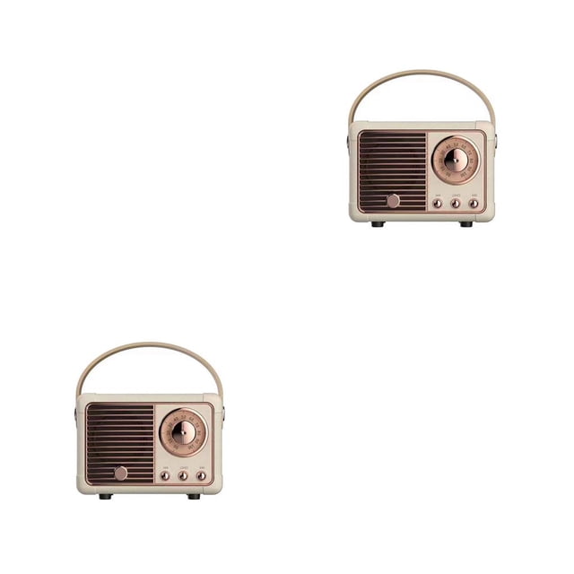 Tholdsy Altavoz ABS compatible con Bluetooth 5,0, electroplaca inalámbrica, bonita manija de elevación, perilla de volumen de 400mAh, caja de Type2 NO2