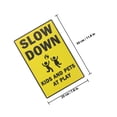thumbnail image 2 of Minkissy 2pcs Caution Sign For Warning Iron Safety Signs In School Areas, 2 of 8