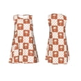 thumbnail image 7 of Daiia Brown Palms Print Women's Dresses 2025 Trendy Short sleeve Dresses Casual Baggy Flowy Maxi Sun Dresses, 7 of 7
