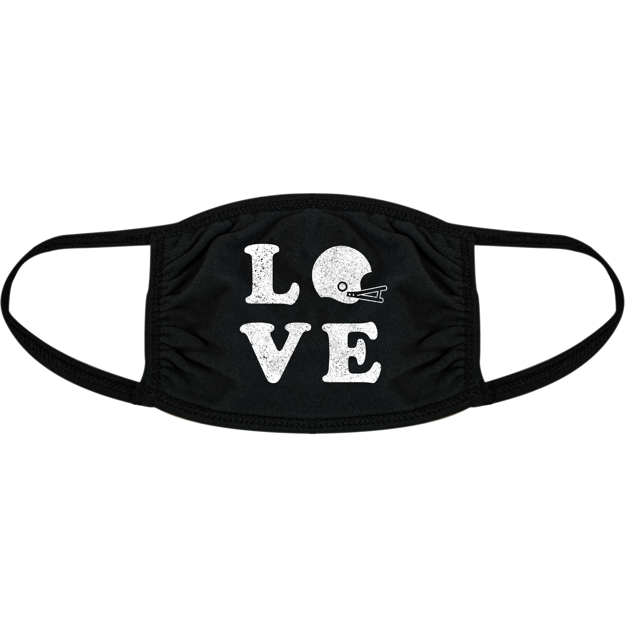 Love Football Face Mask Funny Sports Big Game Novelty Graphic Nose And